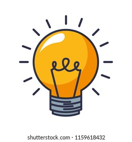 light bulb isolated icon