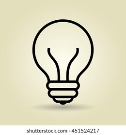 light bulb isolated icon design, vector illustration  graphic 