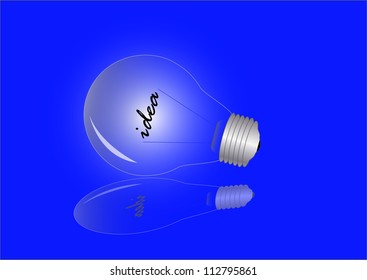 Light bulb isolated on white, vector