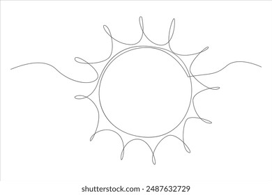 Light bulb isolated on white light bulb one line outline vector art illustration
