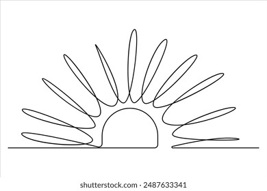 Light bulb isolated on white light bulb one line outline vector art illustration
