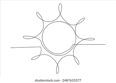 Light bulb isolated on white light bulb one line outline vector art illustration
