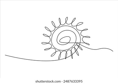 Light bulb isolated on white light bulb one line outline vector art illustration
