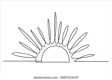 Light bulb isolated on white light bulb one line outline vector art illustration