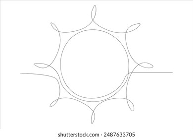 Light bulb isolated on white light bulb one line outline vector art illustration