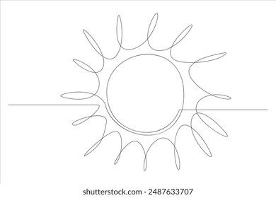 Light bulb isolated on white light bulb one line outline vector art illustration