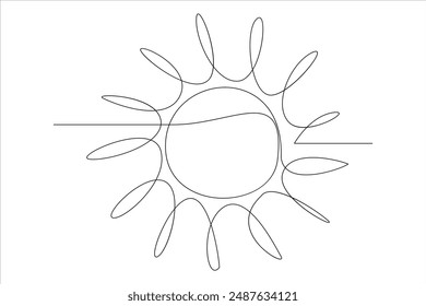 Light bulb isolated on white light bulb one line outline vector art illustration