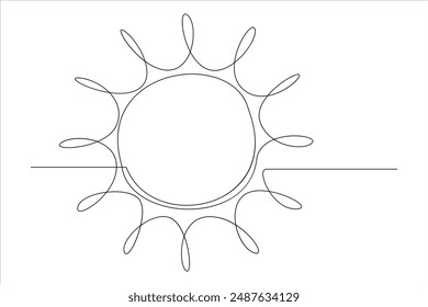 Light bulb isolated on white light bulb one line outline vector art illustration