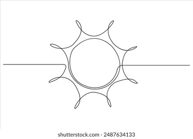 Light bulb isolated on white light bulb one line outline vector art illustration
