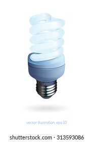 light bulb isolated on white background, vector illustration