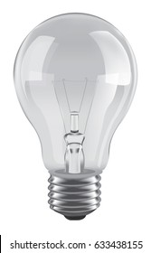 Light bulb isolated on white background. 3d realistic illustration