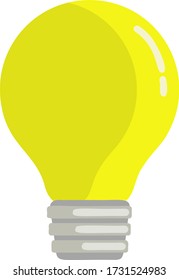 Glühbirne isoliert. Vector-Abbildung. Energie- und Ideensymbol. Dekoration für Grußkarten, Patches, Kleiderabzüge, Plakate