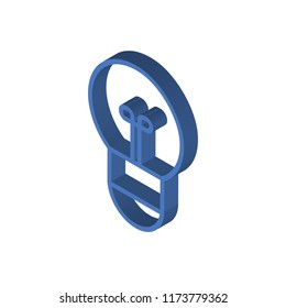Light bulb isometric left top view 3D icon