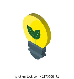 Light bulb isometric left top view 3D icon