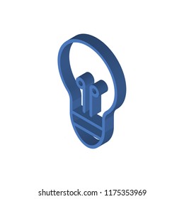 Light bulb isometric left top view 3D icon