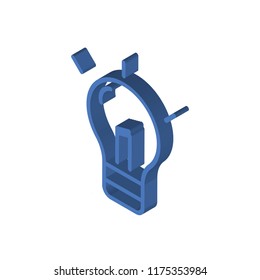 Light bulb isometric left top view 3D icon