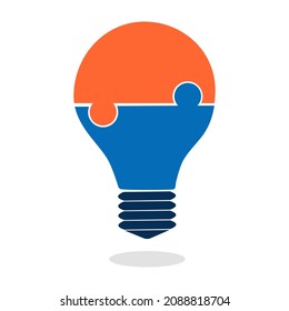 icono del rompecabezas de la sierra de luz. ilustración vectorial
