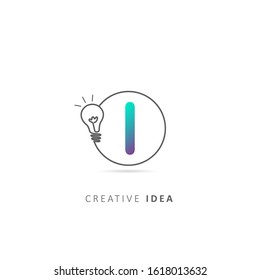light bulb l letter logo design template, design vector light bulb symbol, idea logo.