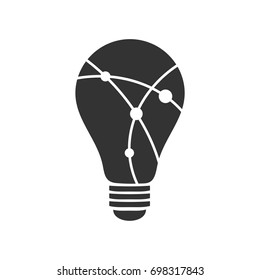 Light Bulb Lamp Connection Logo Template Illustration Design. Vector EPS 10.