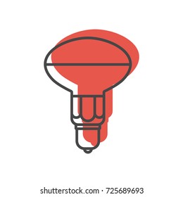 Light bulb lamp doodle icon vector illustration for design and web isolated on white background. Light bulb lamp vector object for label and advertising