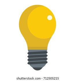 Light bulb lamp flat icons set vector illustration for design and web isolated on white background. Light bulb lamp vector object for labels, logos and advertising