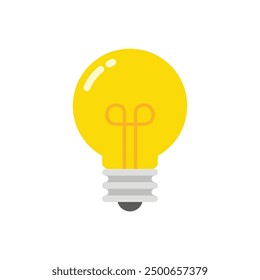 Light bulb, lamp icon in flat design. Insight sign symbol