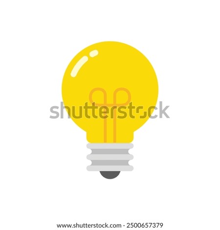 Light bulb, lamp icon in flat design. Insight sign symbol