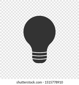 Light bulb lamp icon isolated
