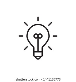 Light Bulb / Lamp Icon Vector Illustration