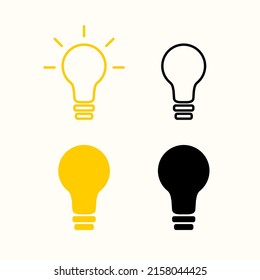 Light Bulb Lamp Icon Vector Illustration