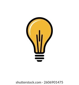 Light Bulb Lamp Icon Vector Template