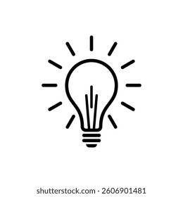 Light Bulb Lamp Icon Vector Template