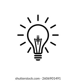 Light Bulb Lamp Icon Vector Template