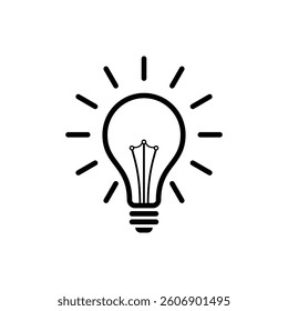 Light Bulb Lamp Icon Vector Template