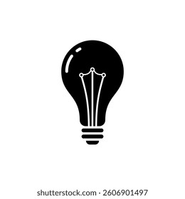 Light Bulb Lamp Icon Vector Template