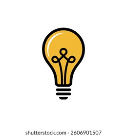 Light Bulb Lamp Icon Vector Template