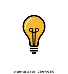Light Bulb Lamp Icon Vector Template