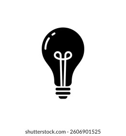 Light Bulb Lamp Icon Vector Template