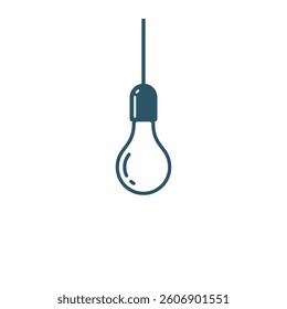 Light Bulb Lamp Icon Vector Template