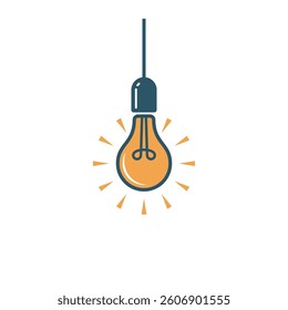 Light Bulb Lamp Icon Vector Template