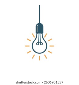 Light Bulb Lamp Icon Vector Template