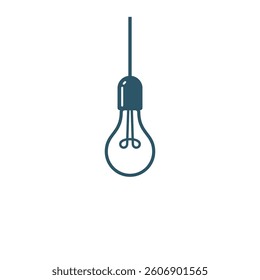 Light Bulb Lamp Icon Vector Template