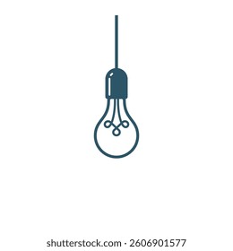 Light Bulb Lamp Icon Vector Template