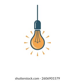 Light Bulb Lamp Icon Vector Template