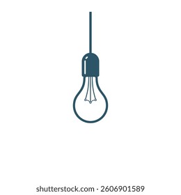 Light Bulb Lamp Icon Vector Template