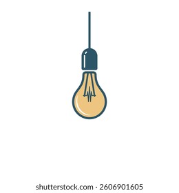 Light Bulb Lamp Icon Vector Template