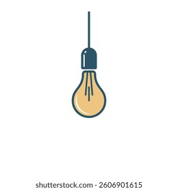 Light Bulb Lamp Icon Vector Template