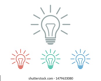 Light bulb, lamp icon.Vector illustration EPS10. Electric concept