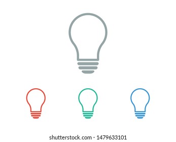 Light bulb, lamp icon.Vector illustration EPS10. Electric concept