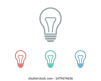 Light bulb, lamp icon.Vector illustration EPS10. Electric concept